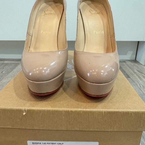 Christian Louboutin Shoes - Christian Louboutin Bianca Nude Patent Leather Pump